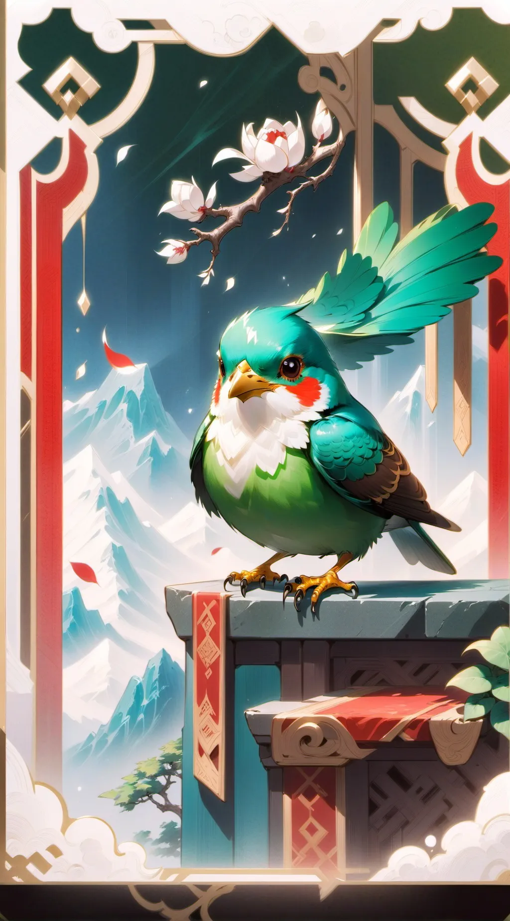 ai character: duollingo  background