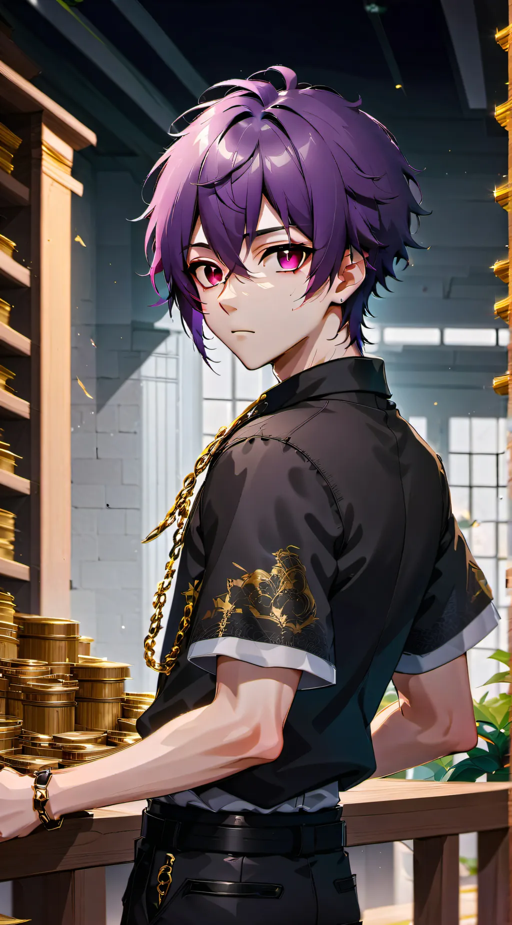 ai character: ⚫️🟣Ace🟣⚫️ background