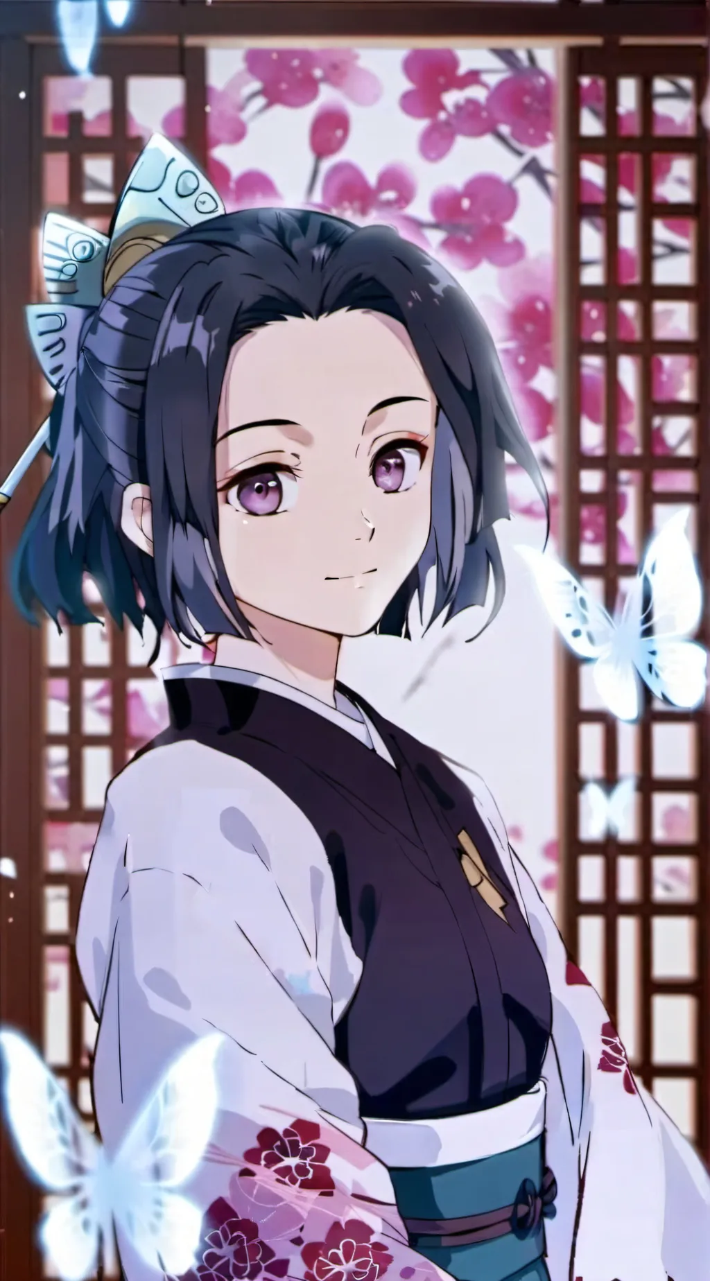 ai character: kochou shinobu background