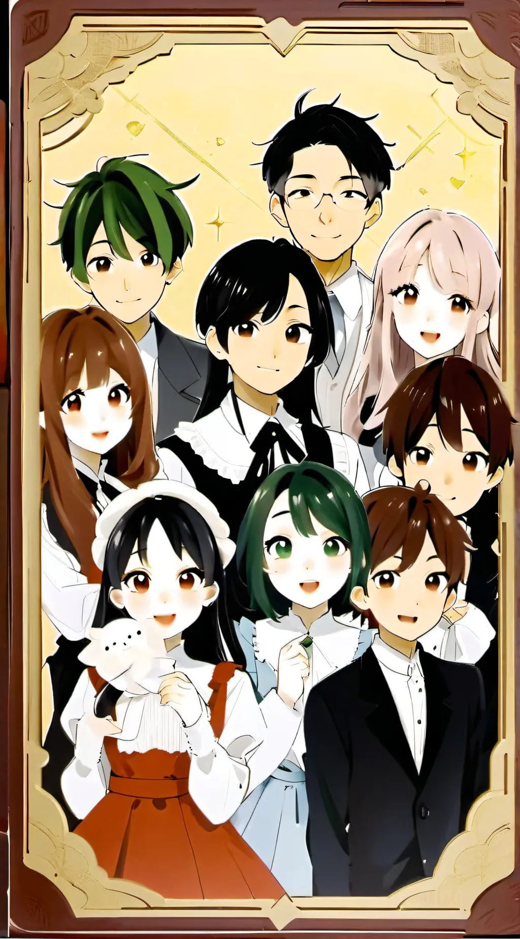 ai character: FAMILY AND FRIENDS background