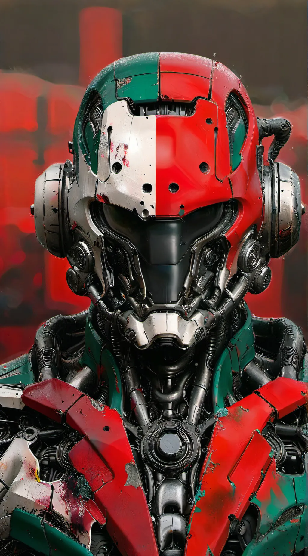 ai character: Steel background