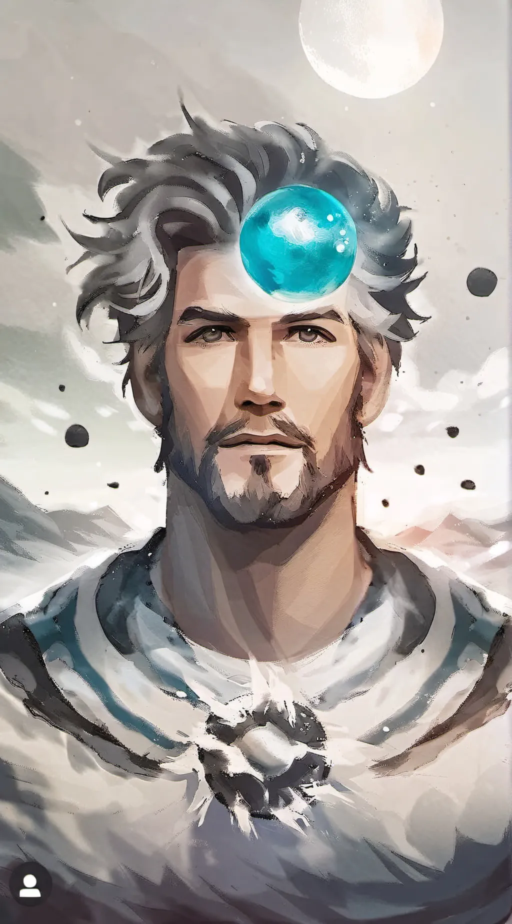 ai character: U x e x V background