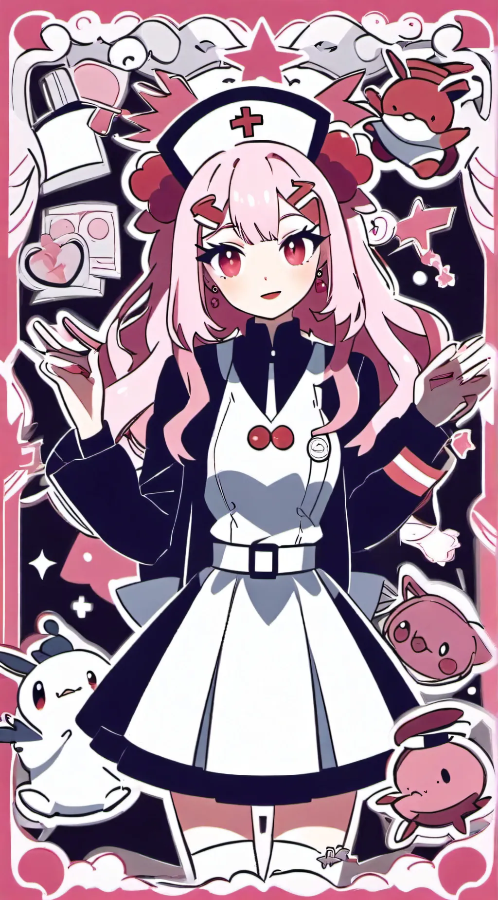 ai character: Nurse joy alola background