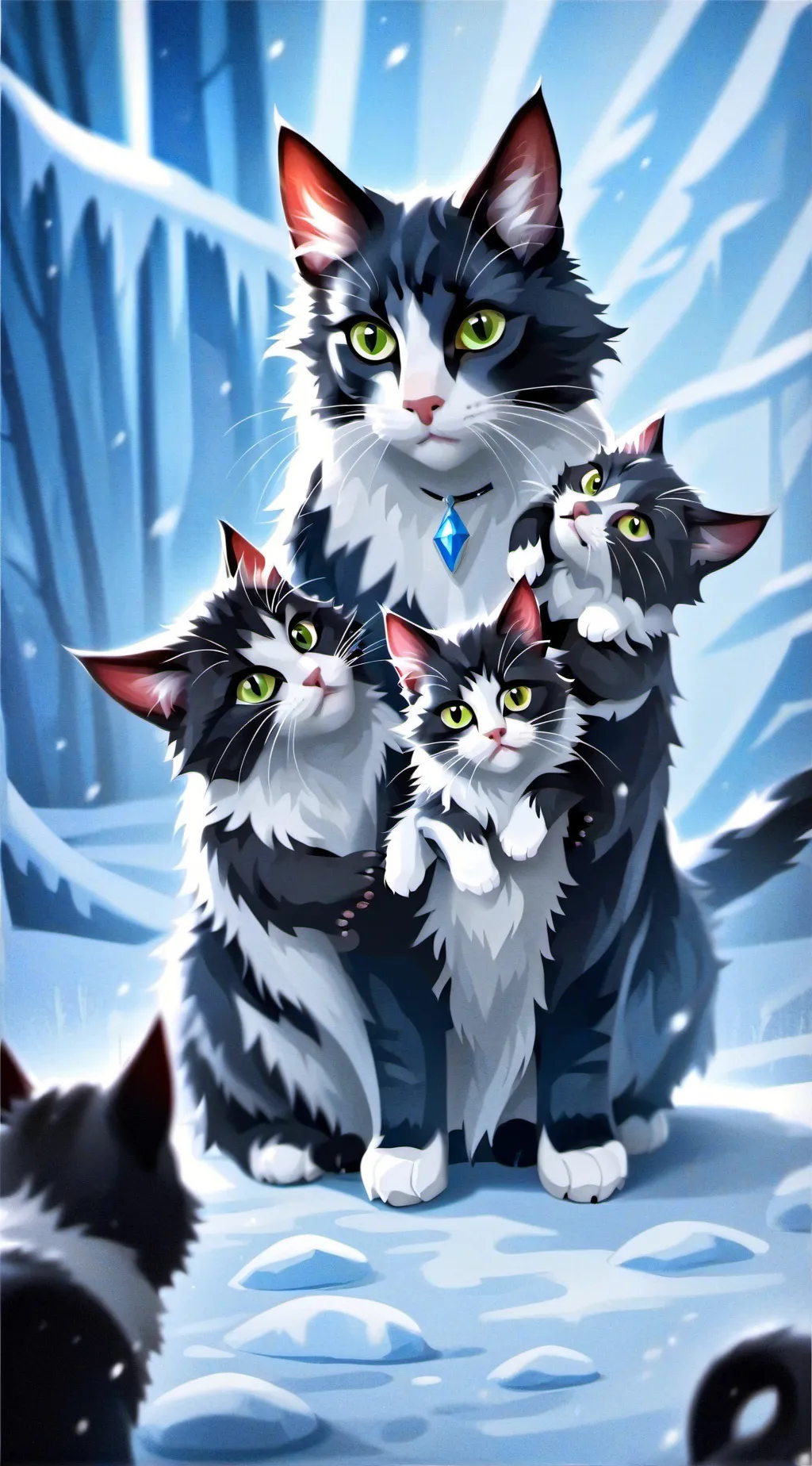 ai character: cute cats background