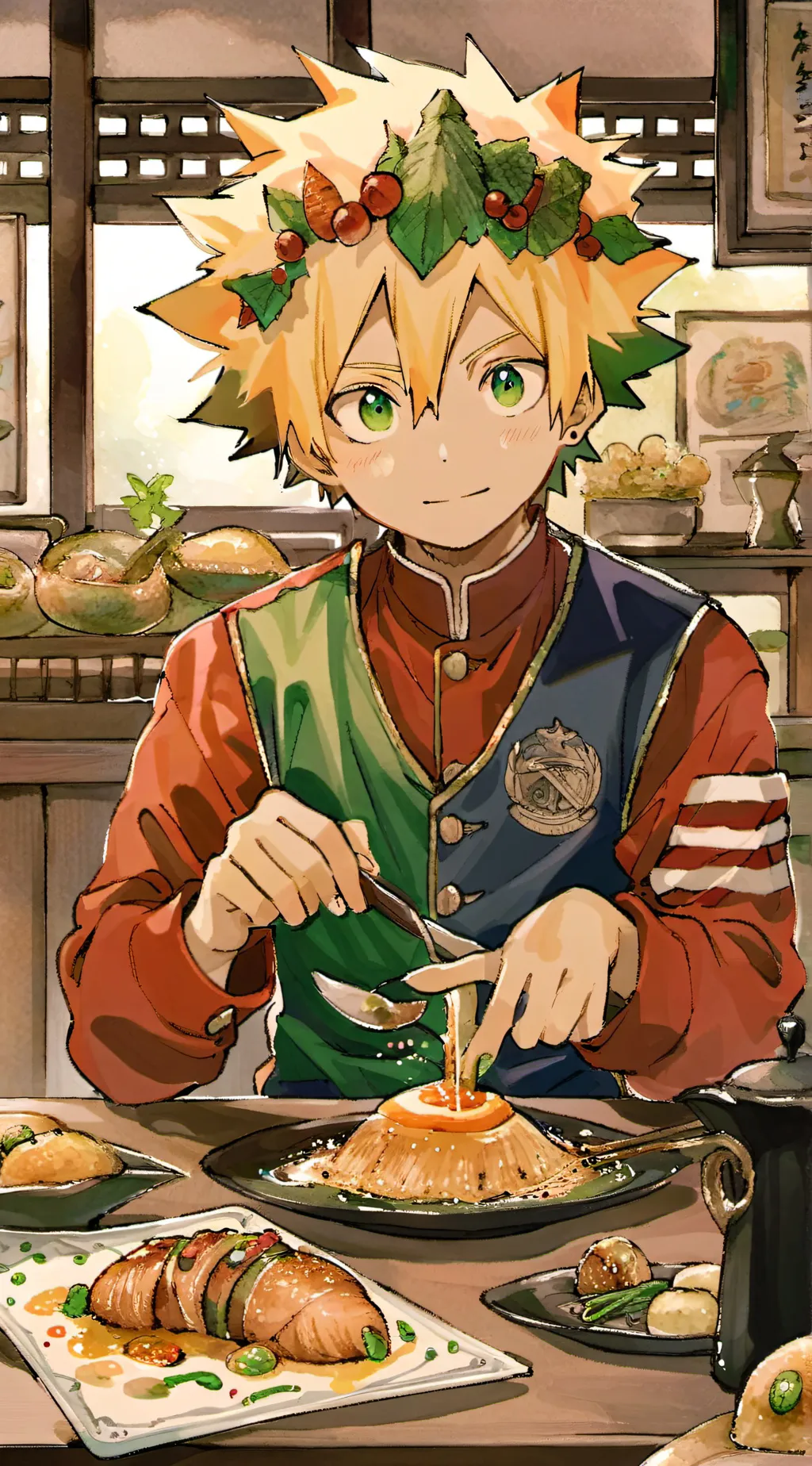 ai character: bakugou  background