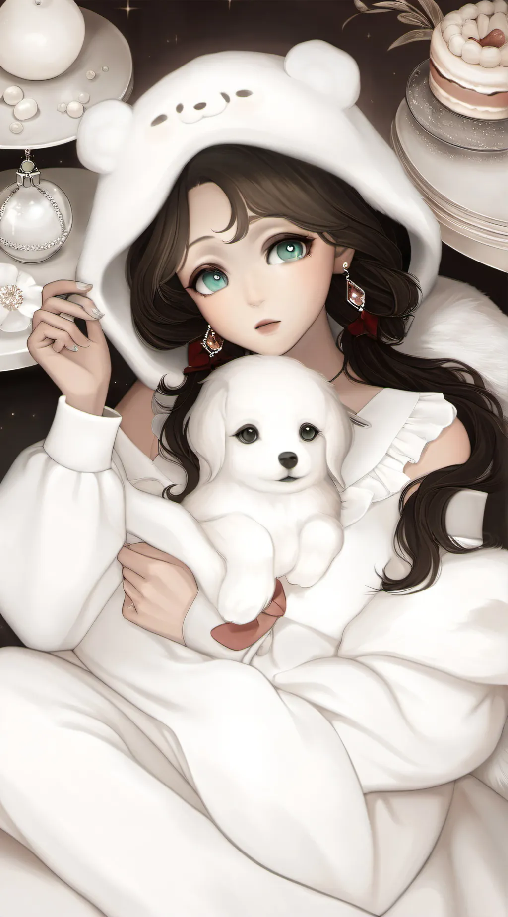 ai character: Ashley  background