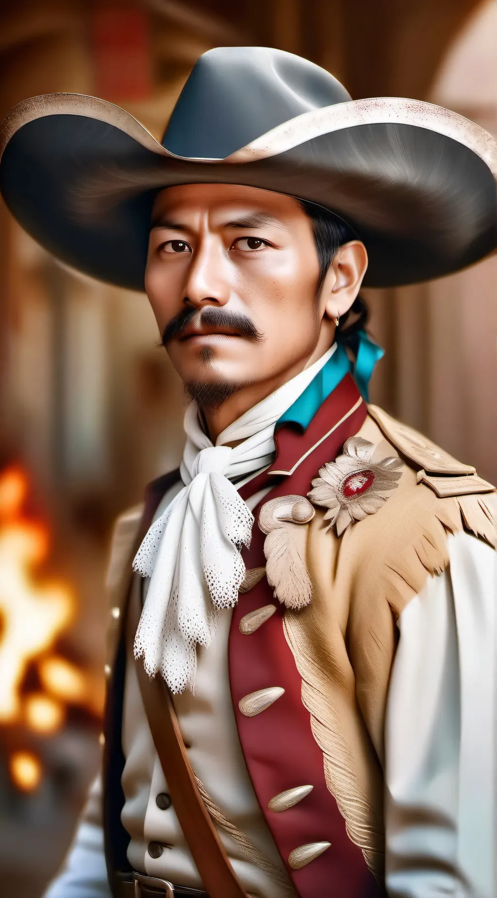 ai character: Mexican us war  background