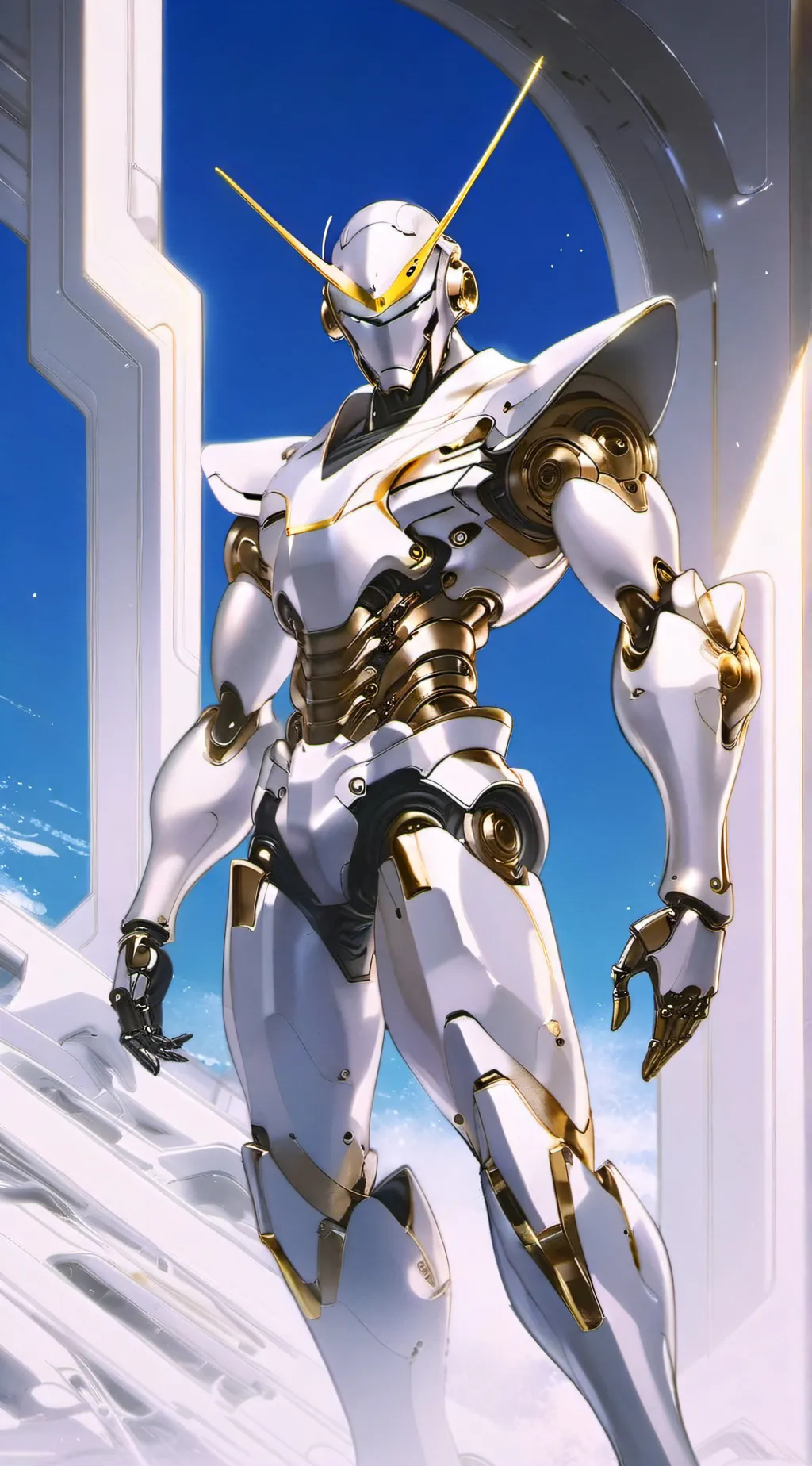 ai character: titán cámara man background