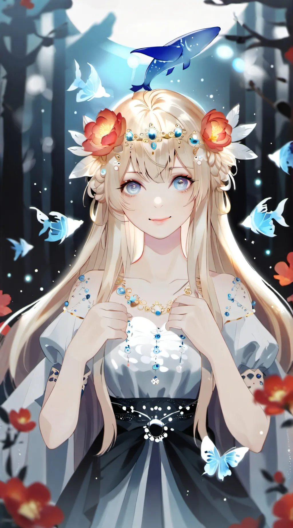 ai character: Pisces ♓ background