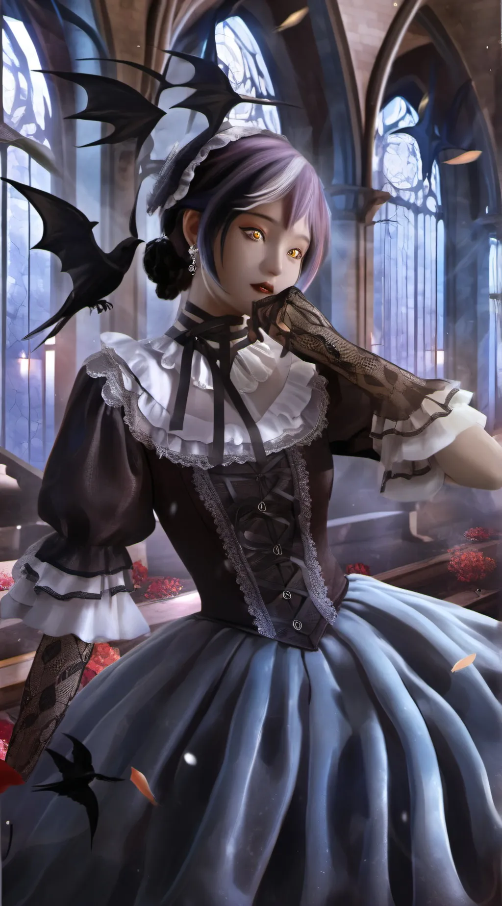 ai character: Linda lyssy  background