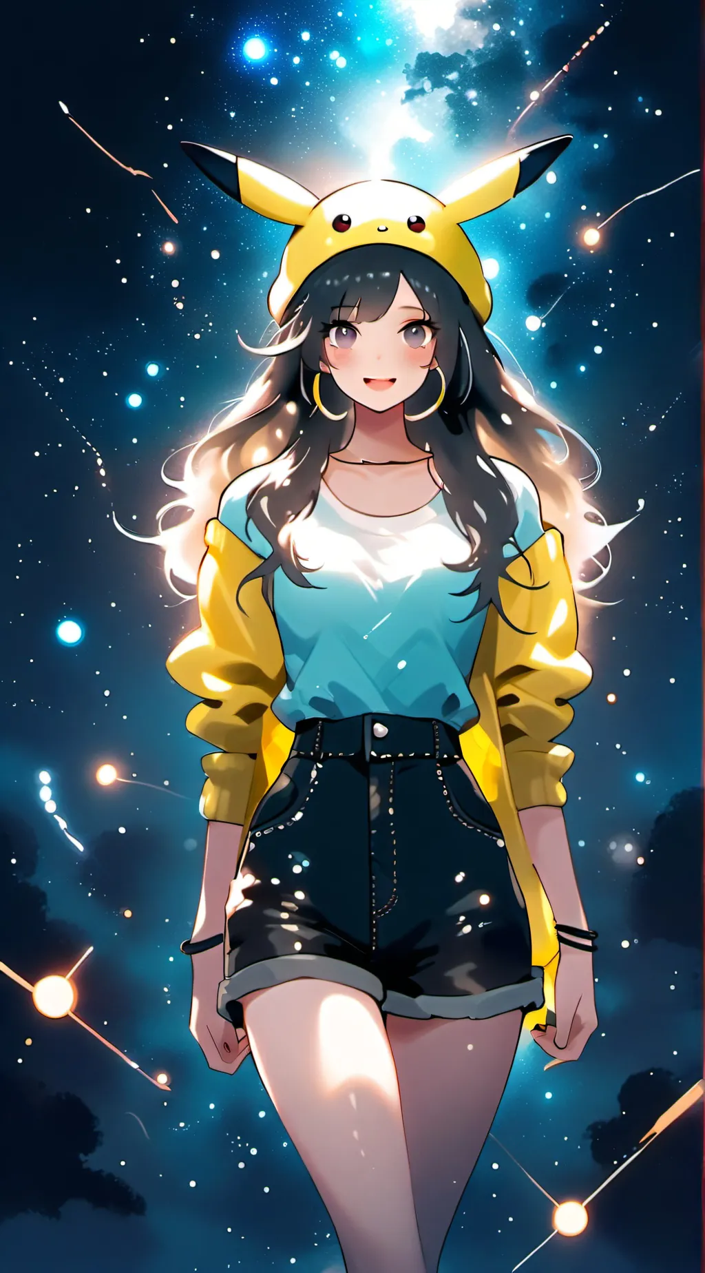 ai character: Pickachu girl background