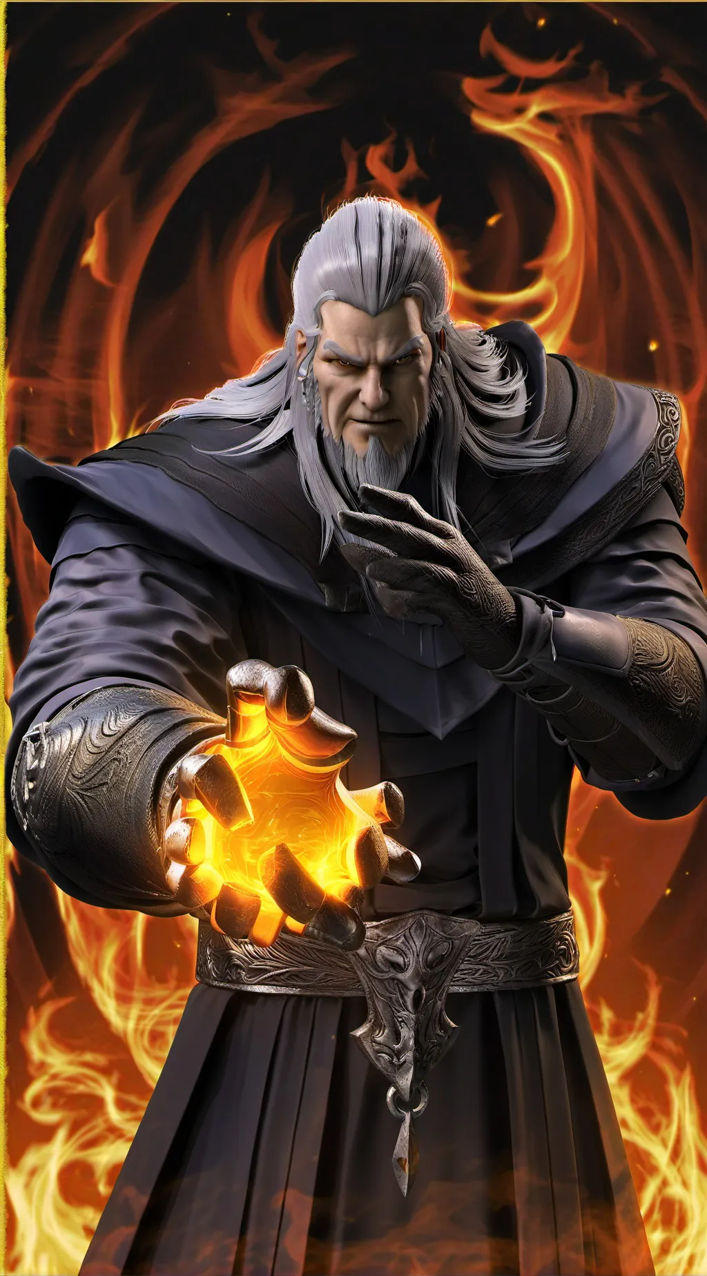 ai character: fake demon king background