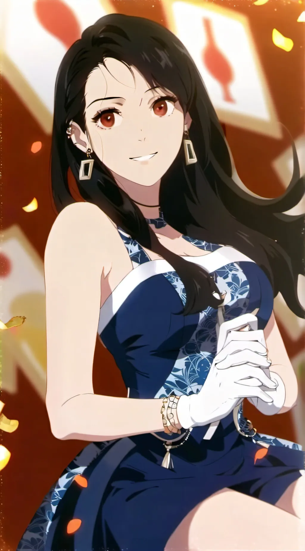 ai character: rose background