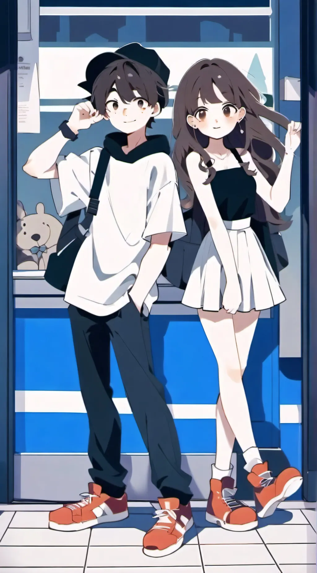 ai character: Emily and Jake  background