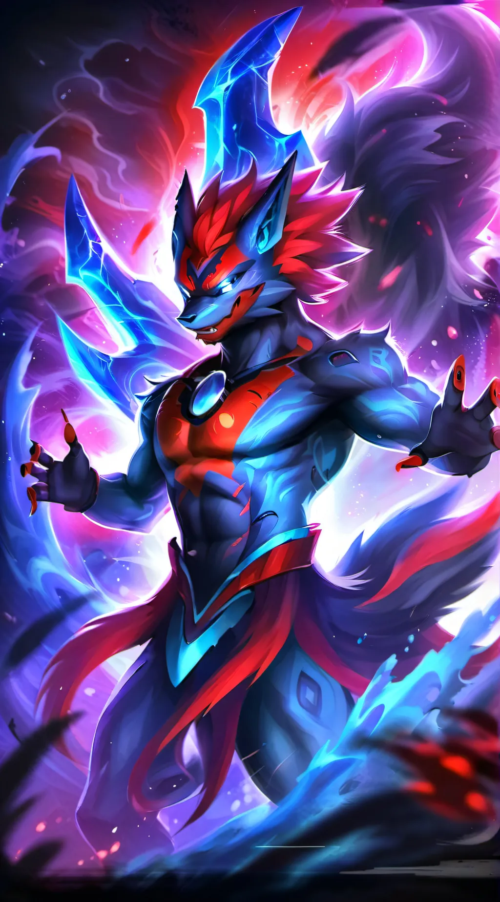 ai character: zoroark  background
