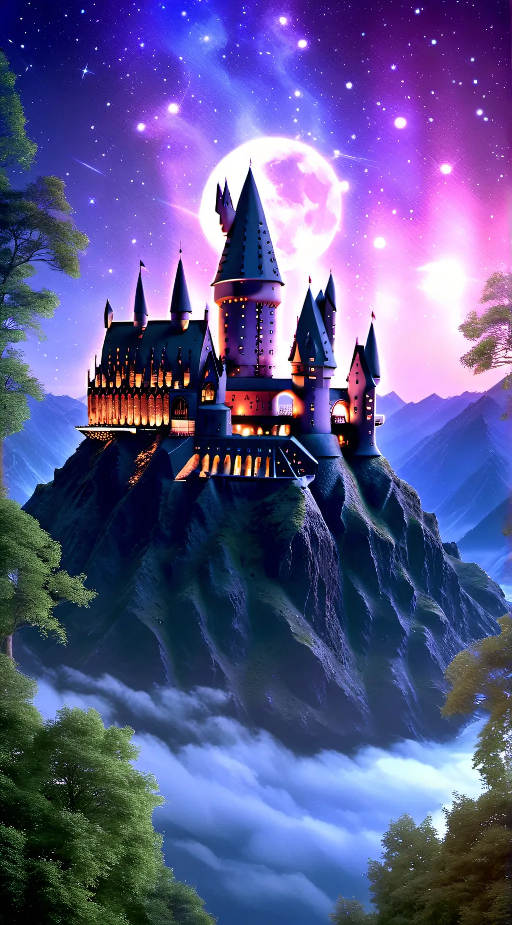 ai character: Hogwarts  background