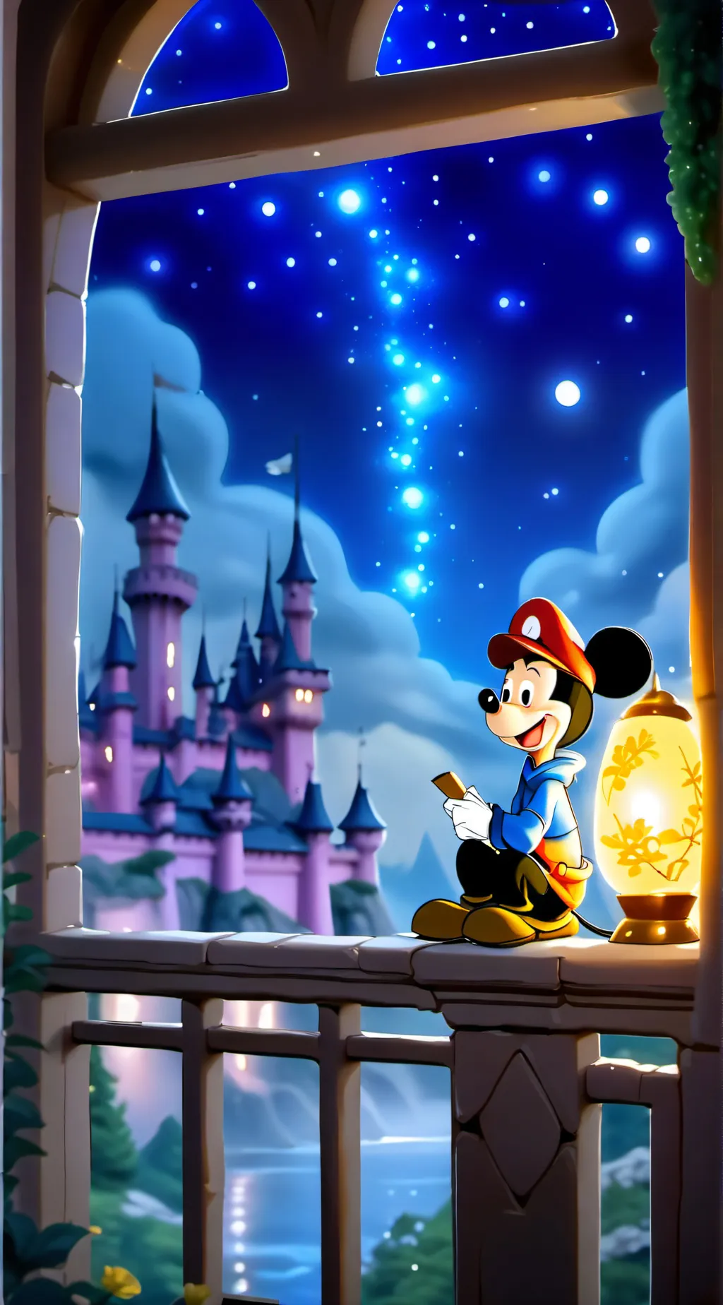 ai character: Disney world background