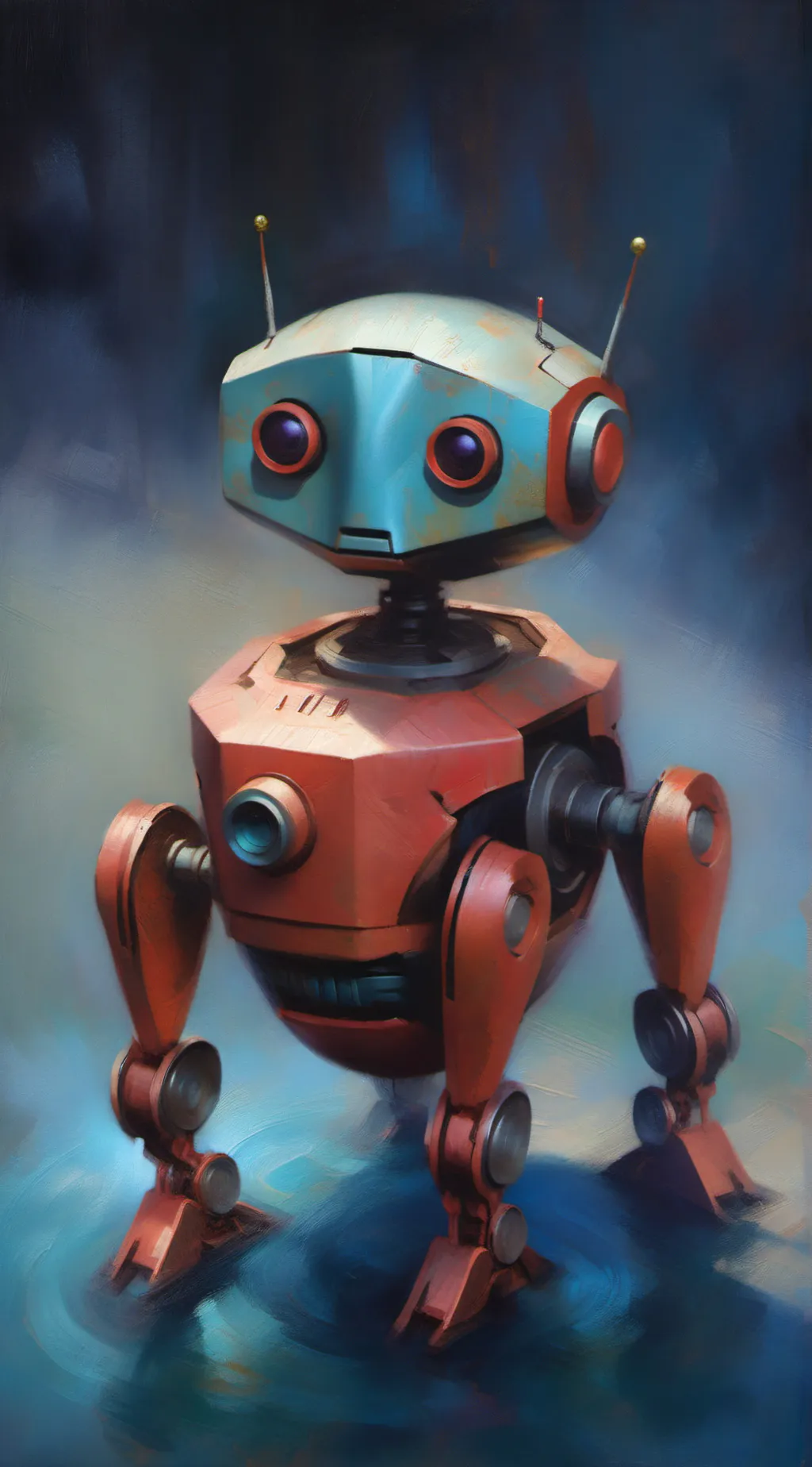 ai character: guardian from botw background