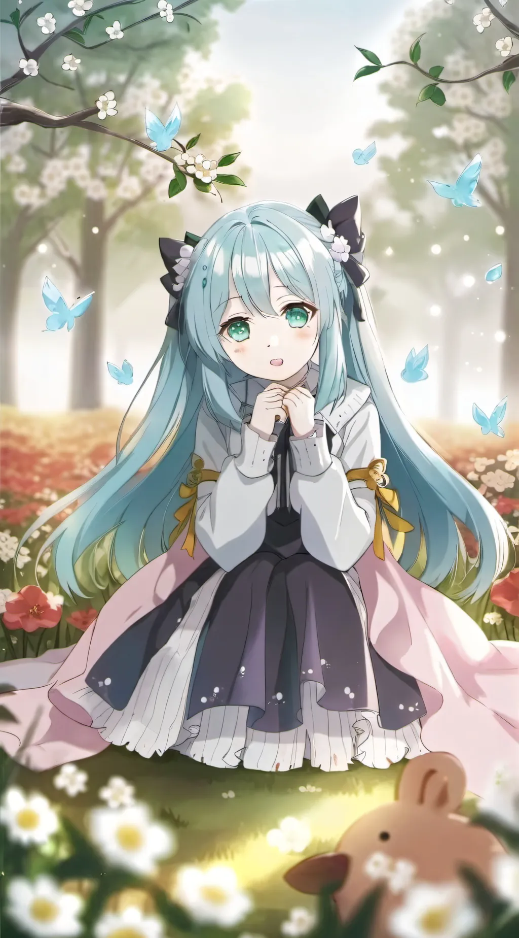 ai character: rose background