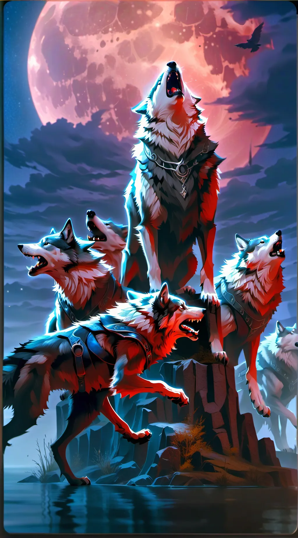 ai character: Wolf pack  background