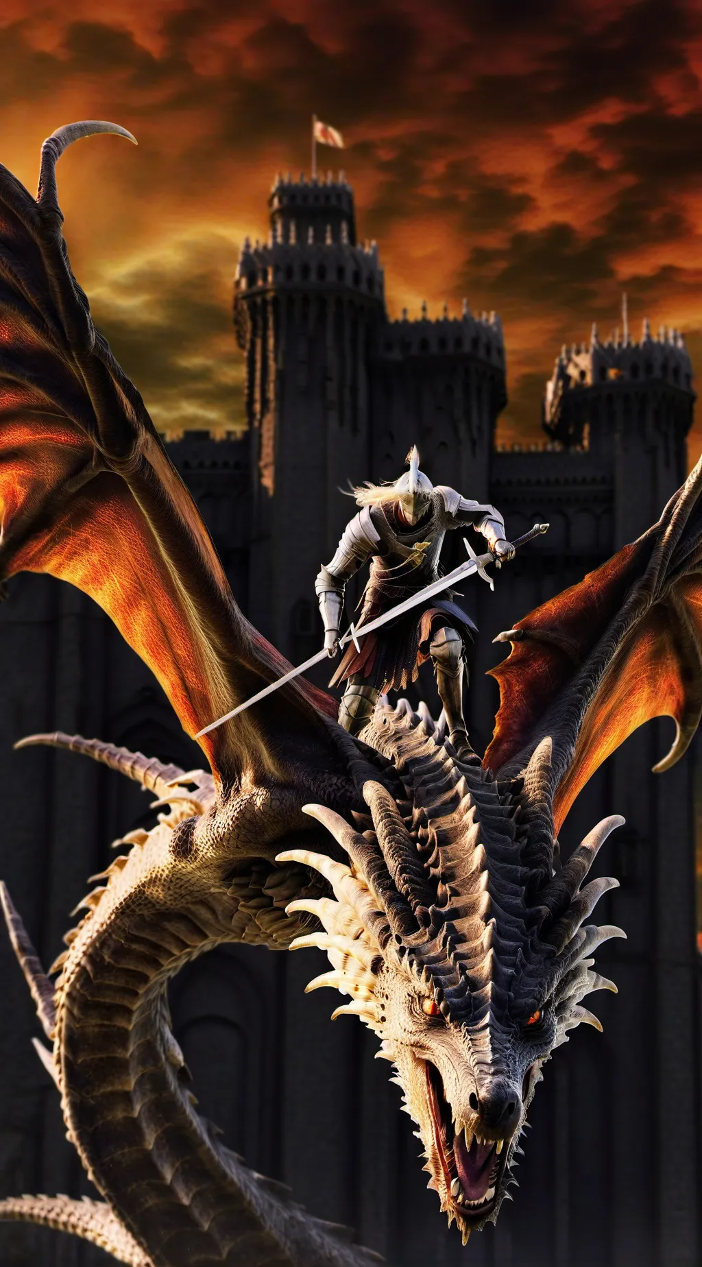 ai character: dragon rider rpg background