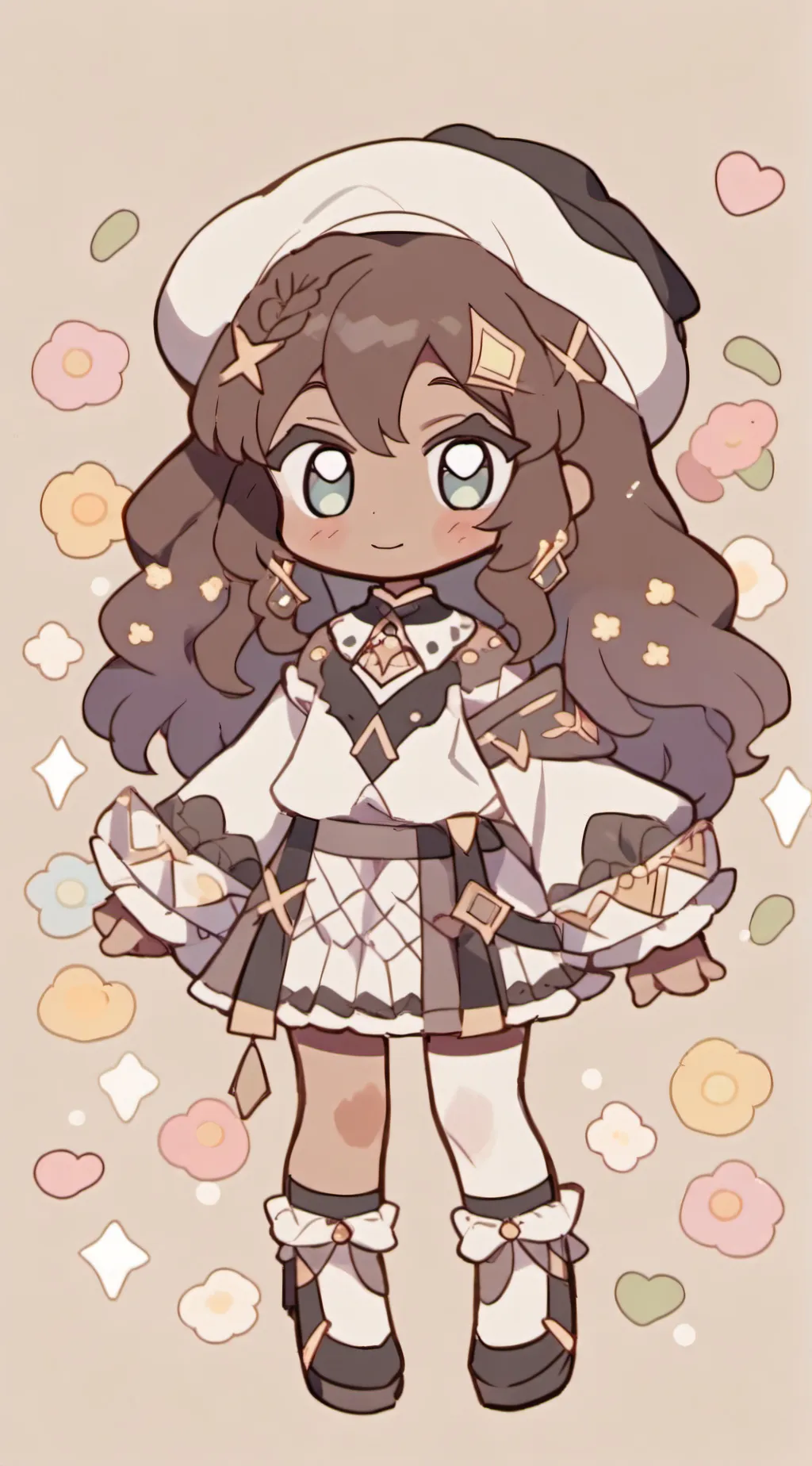 ai character: Beach day at jjk background