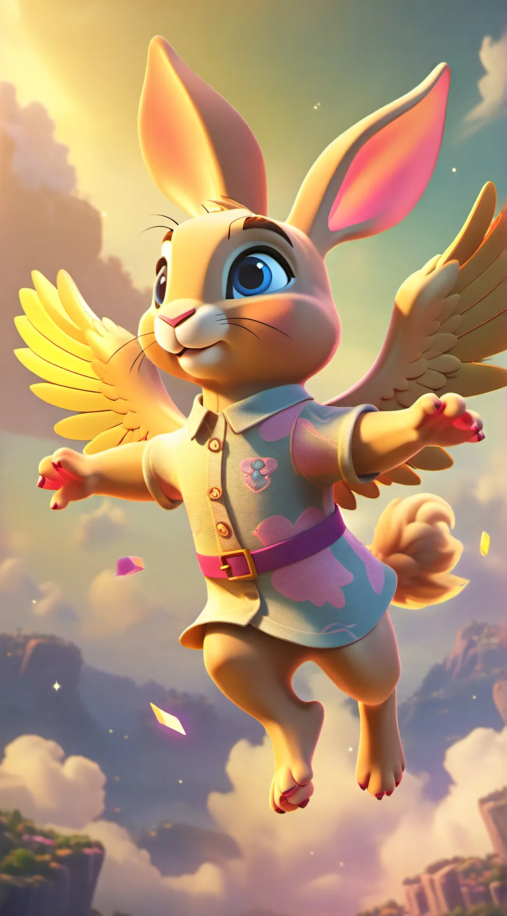 ai character: Angel hare😎 background