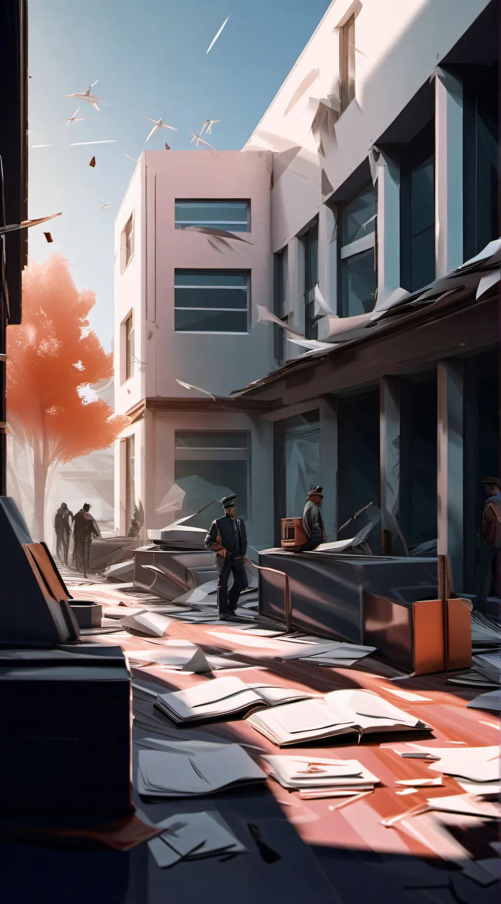 ai character: Paper school background