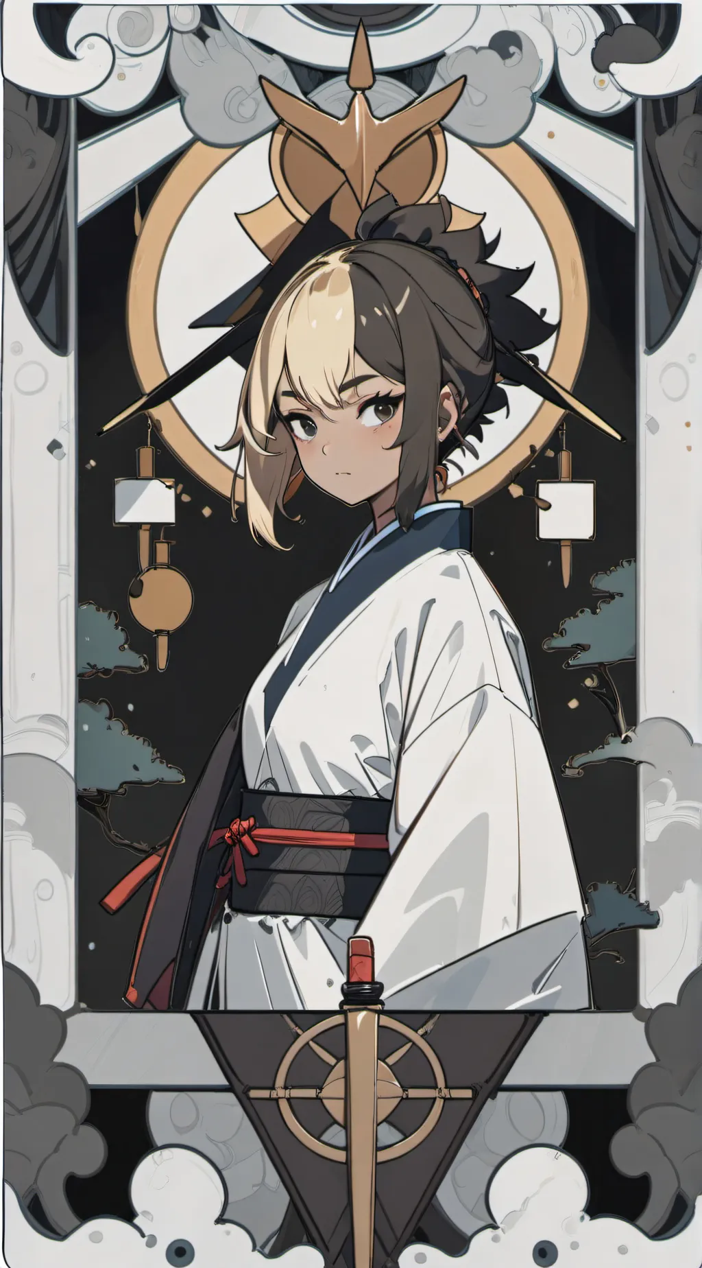 ai character: naruto and sasuke  background