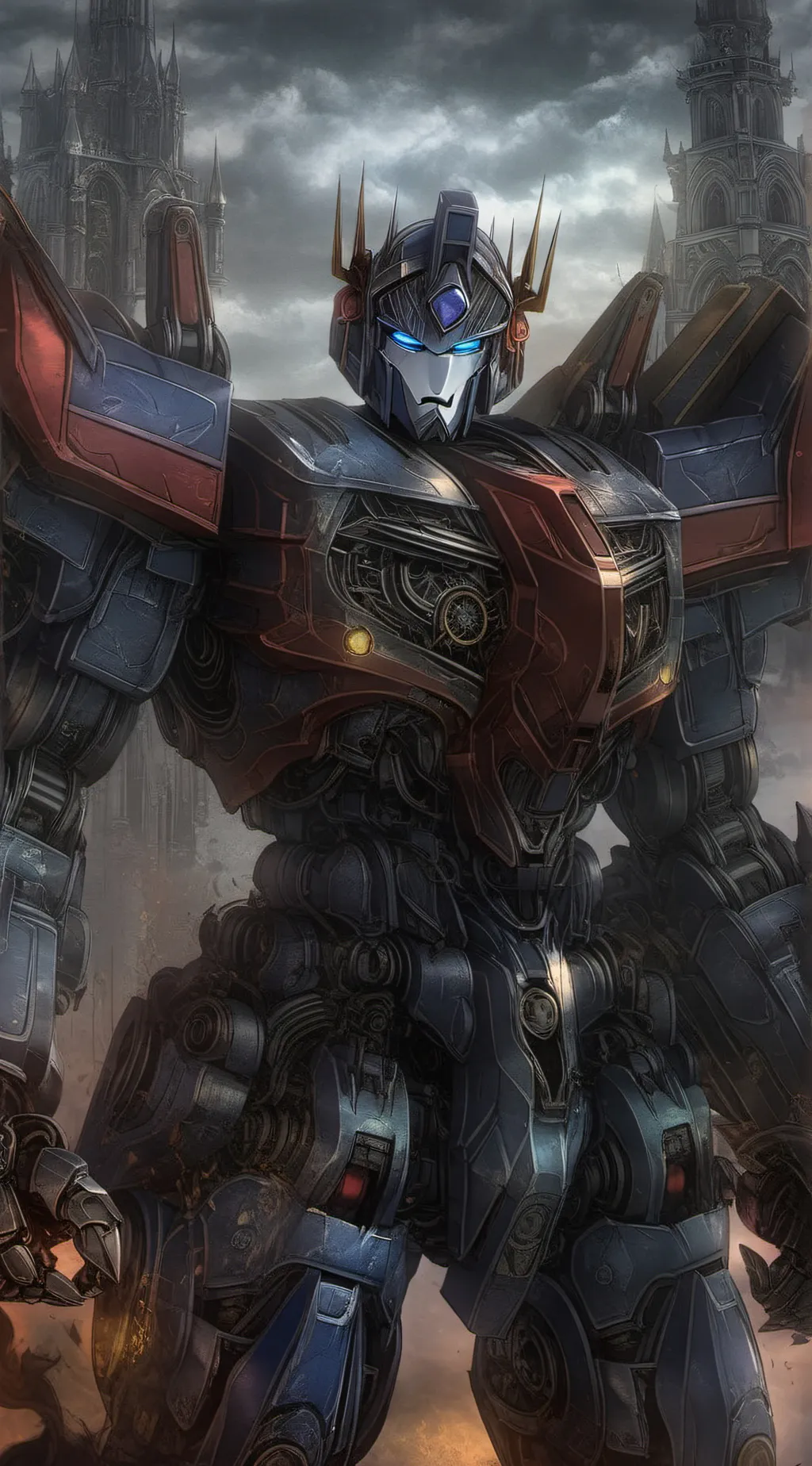 ai character: Optimus TFP (sus) background