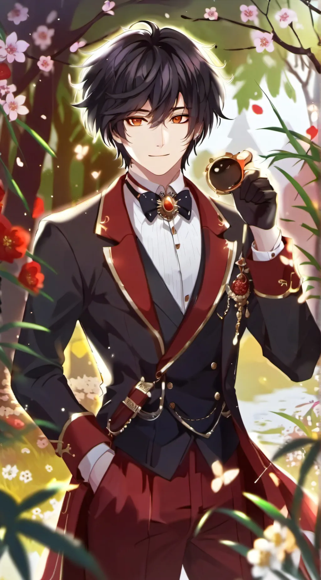 ai character: focus background