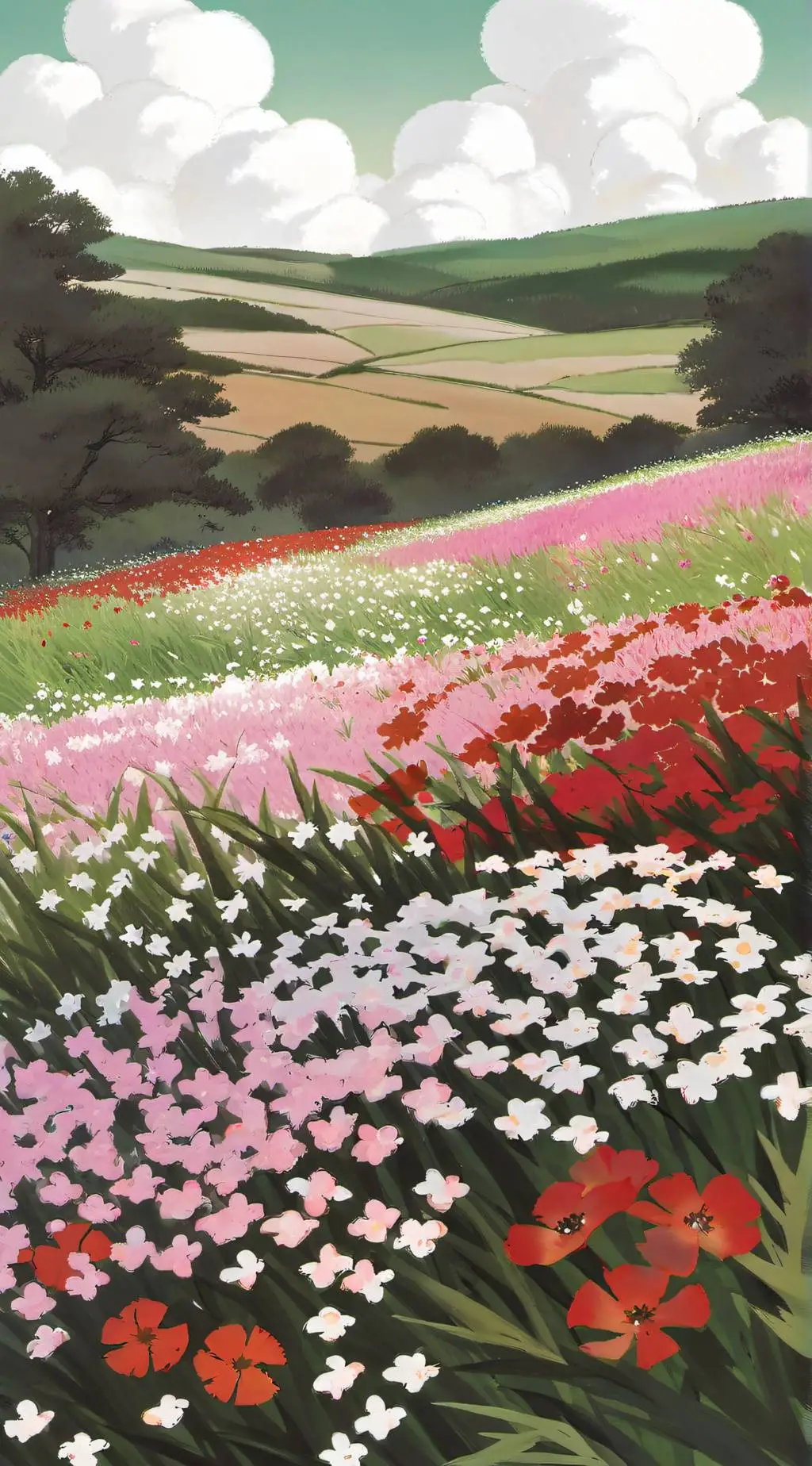 ai character: grass background