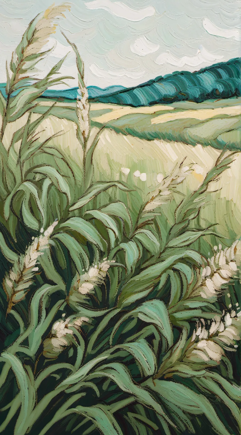 ai character: grass background