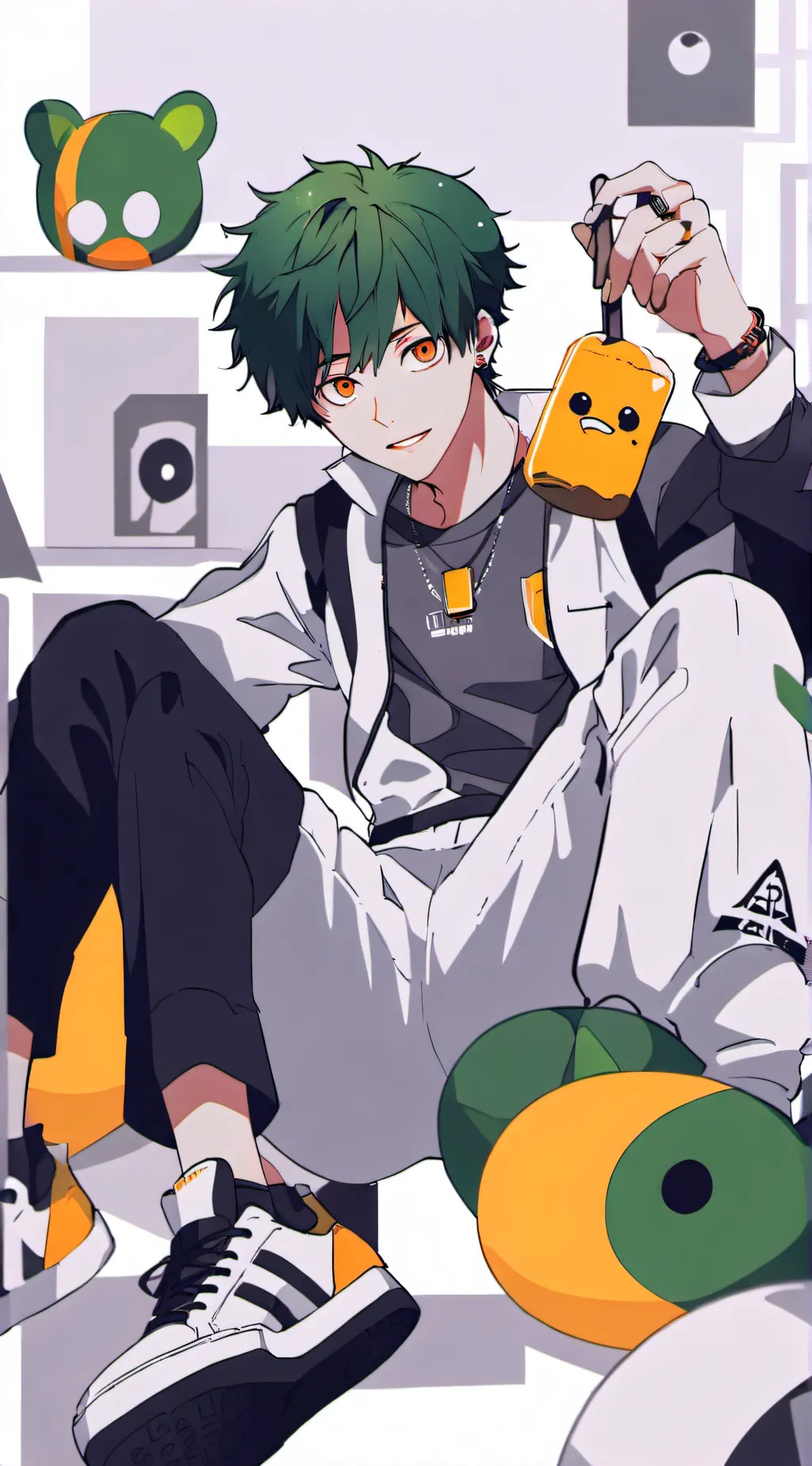 ai character: 💚DEKU💚 background