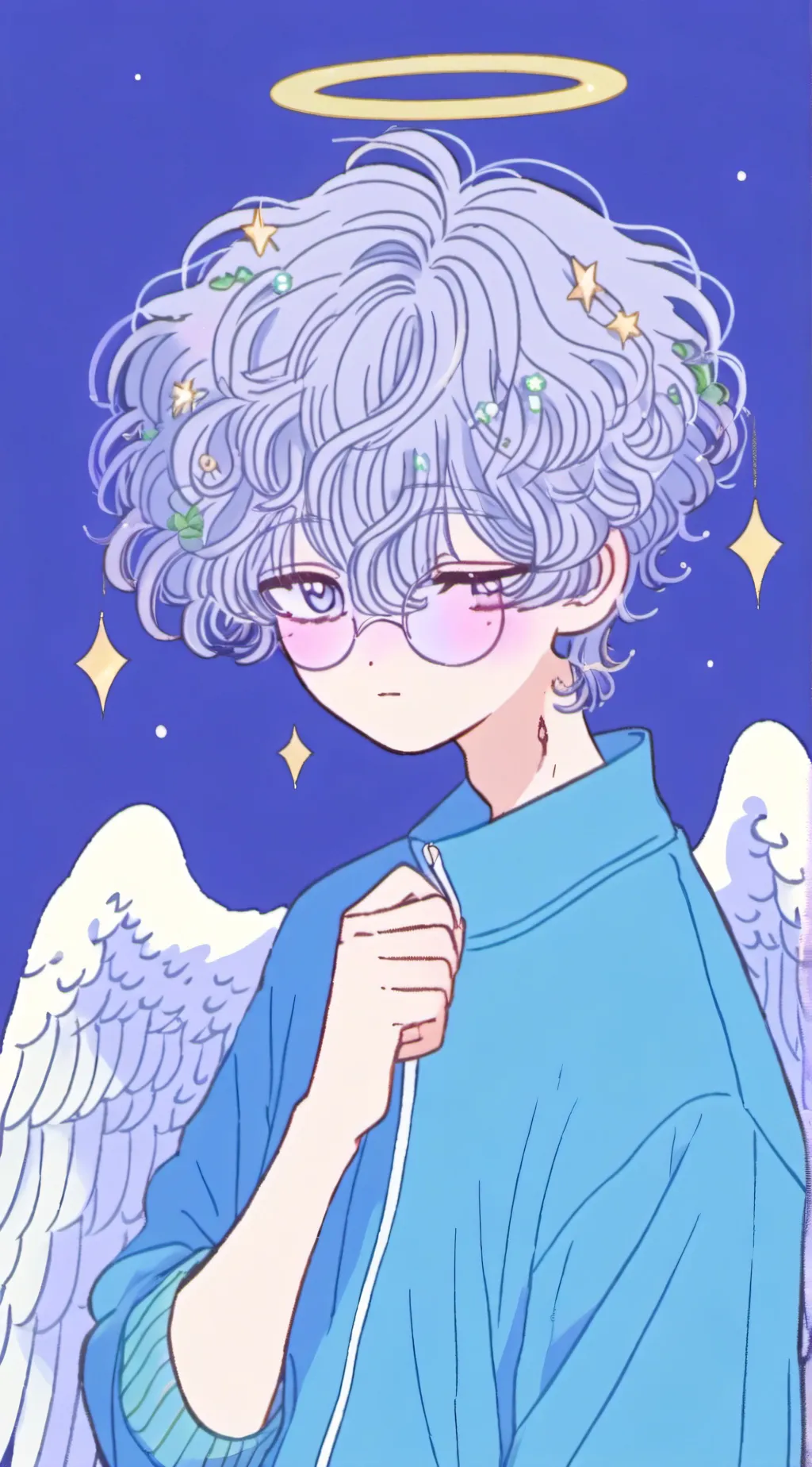 ai character: Your bf angel king background