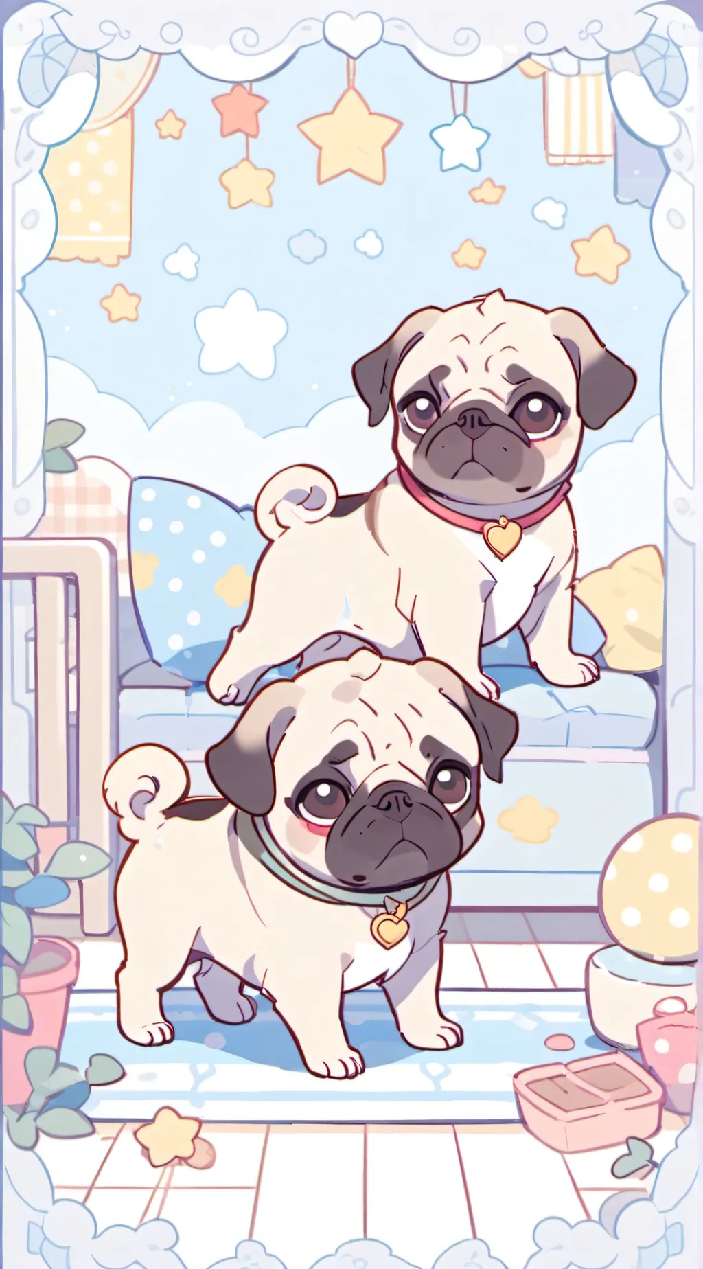 ai character: ~Cupcake & Donut~ background