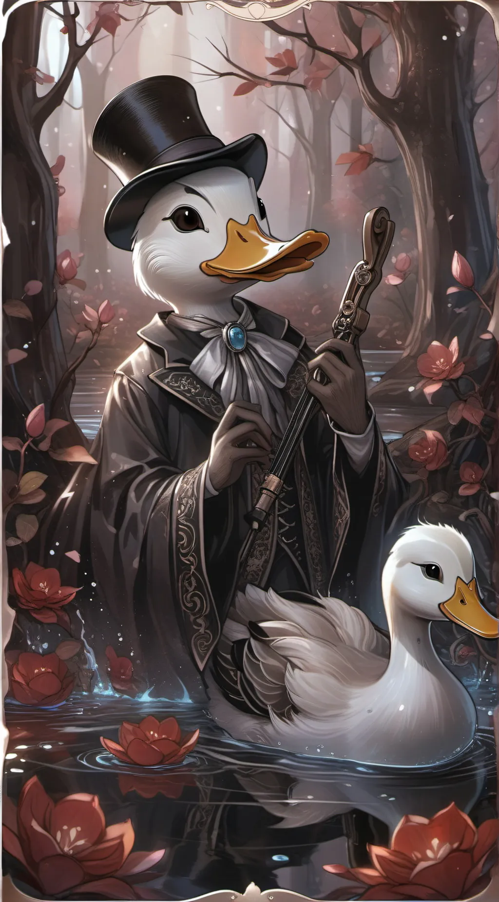 ai character: willy the duck background