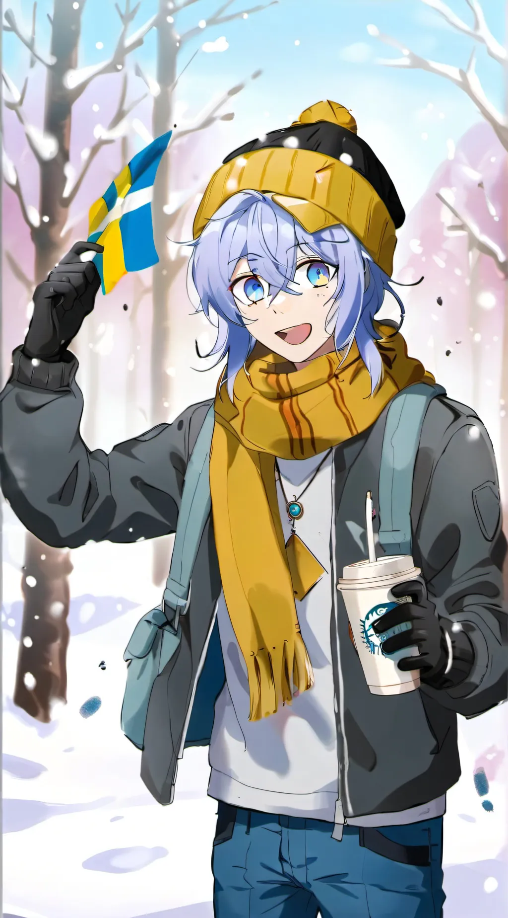 ai character: Sweden countryhum background