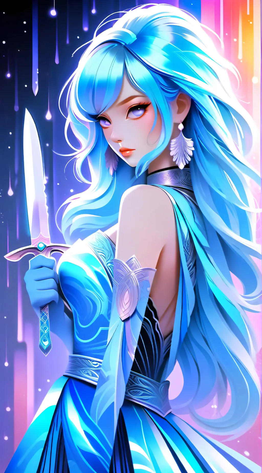 ai character: miss circle background