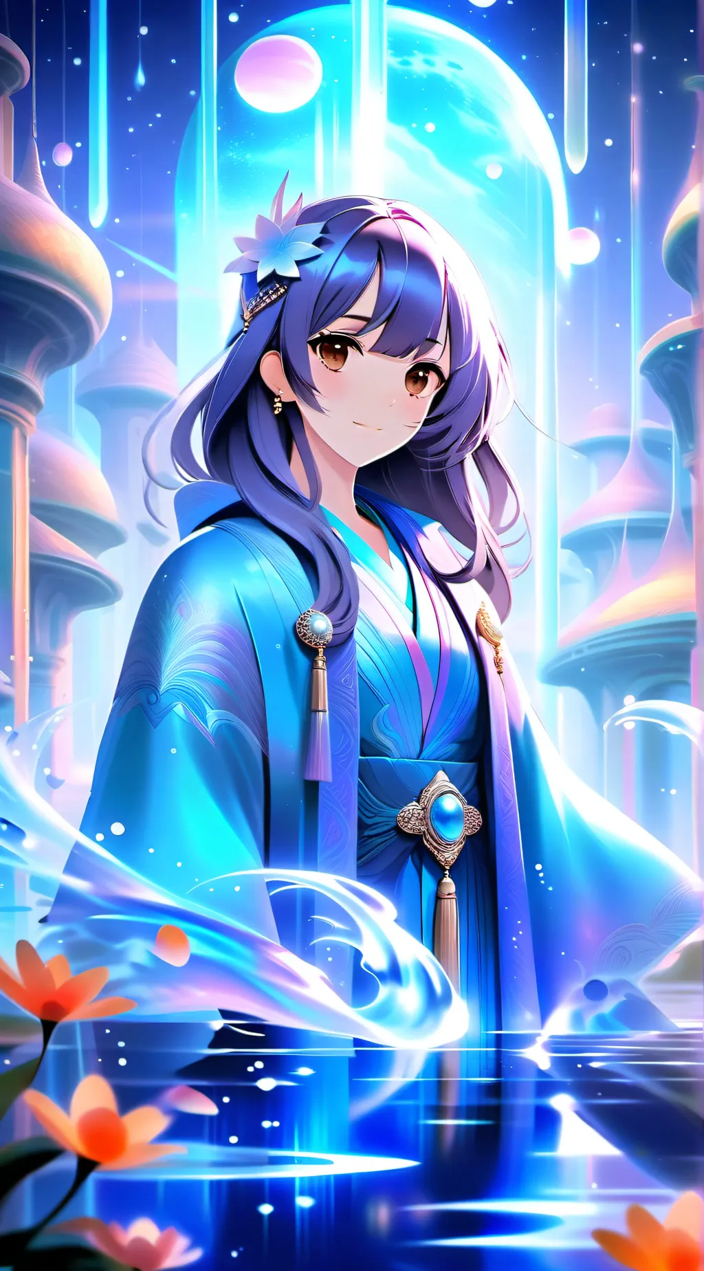 ai character: Luna background