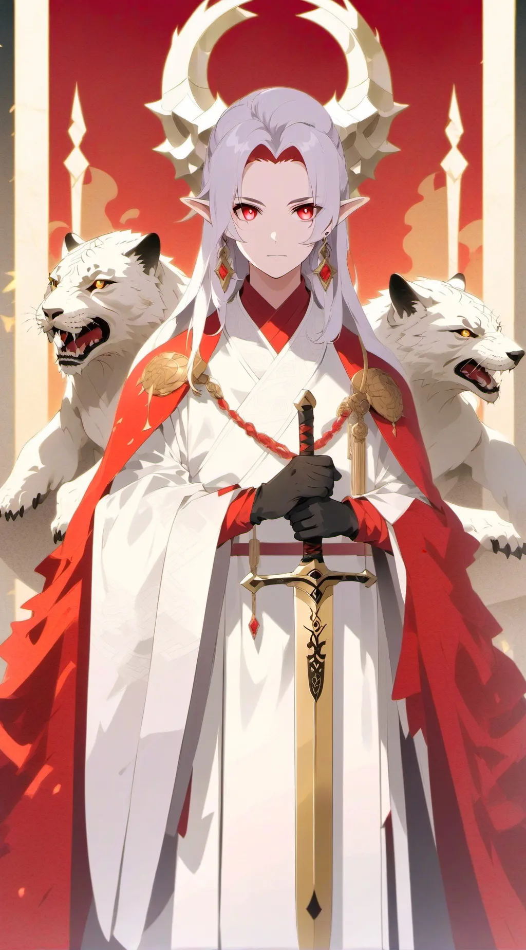 ai character: Hello kitty background