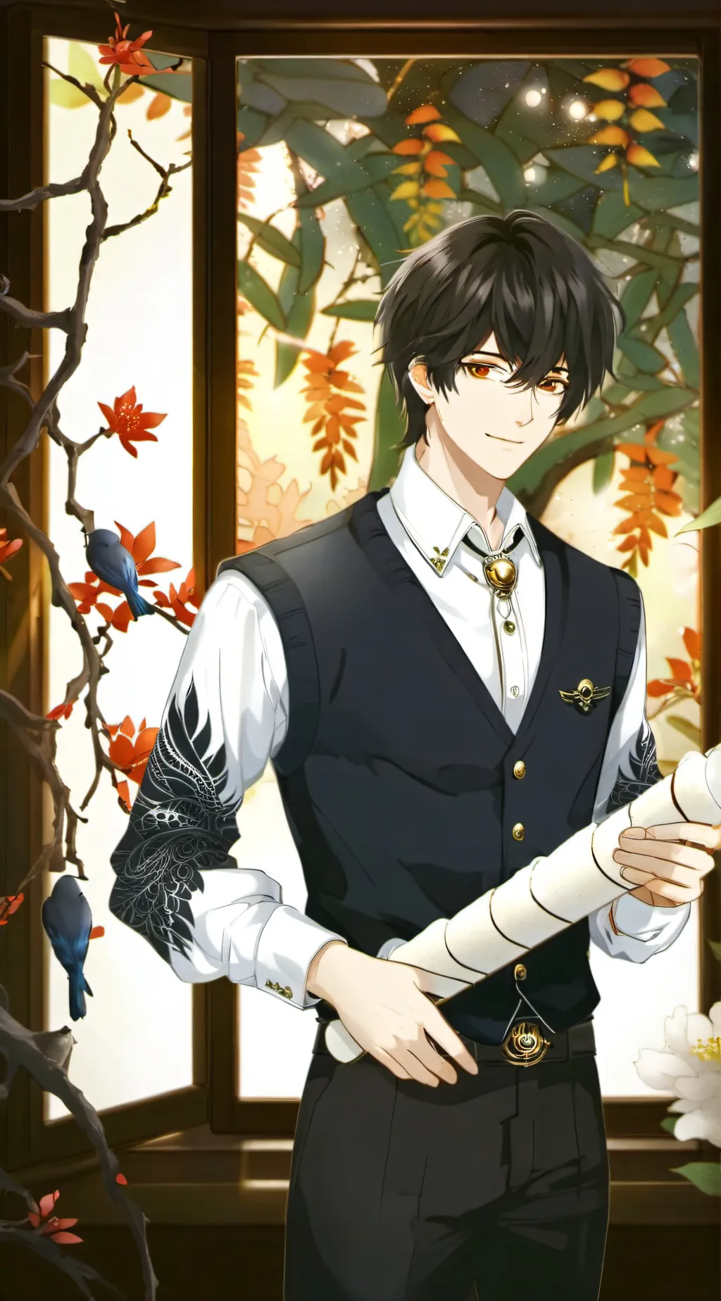 ai character: Ice haseria background