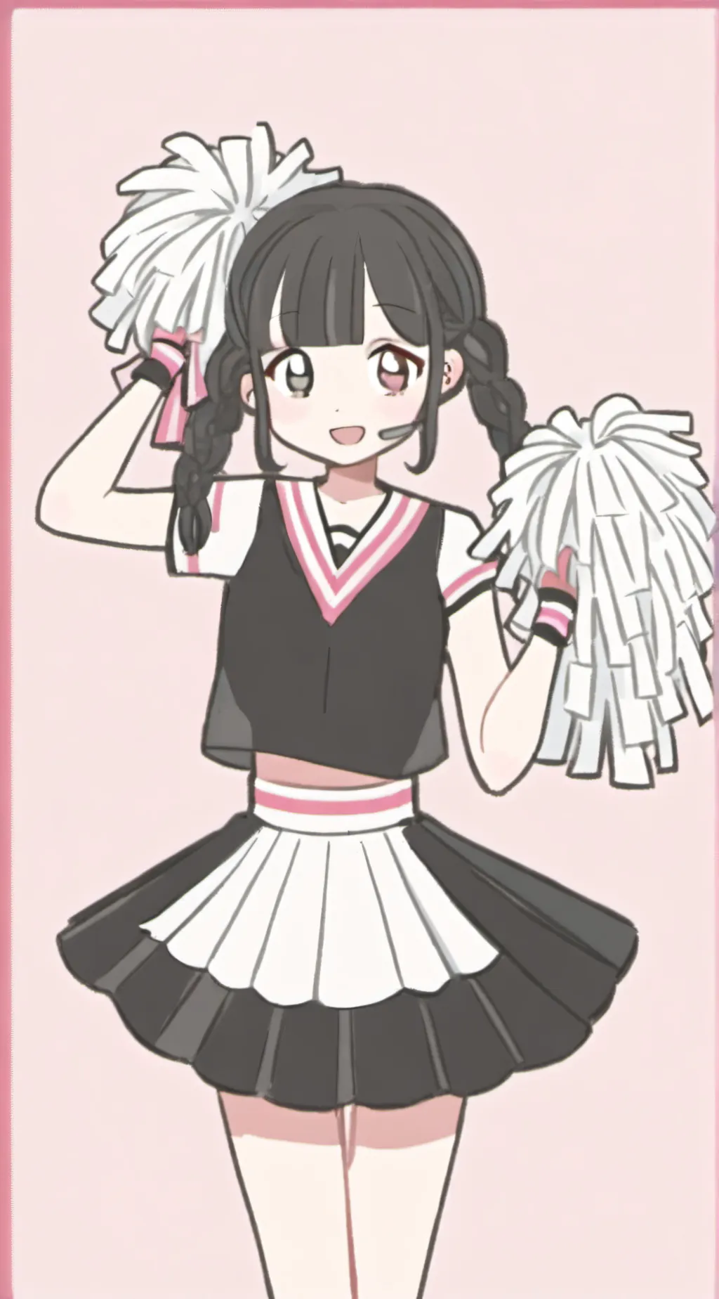 ai character: Fpe cheerleader  background
