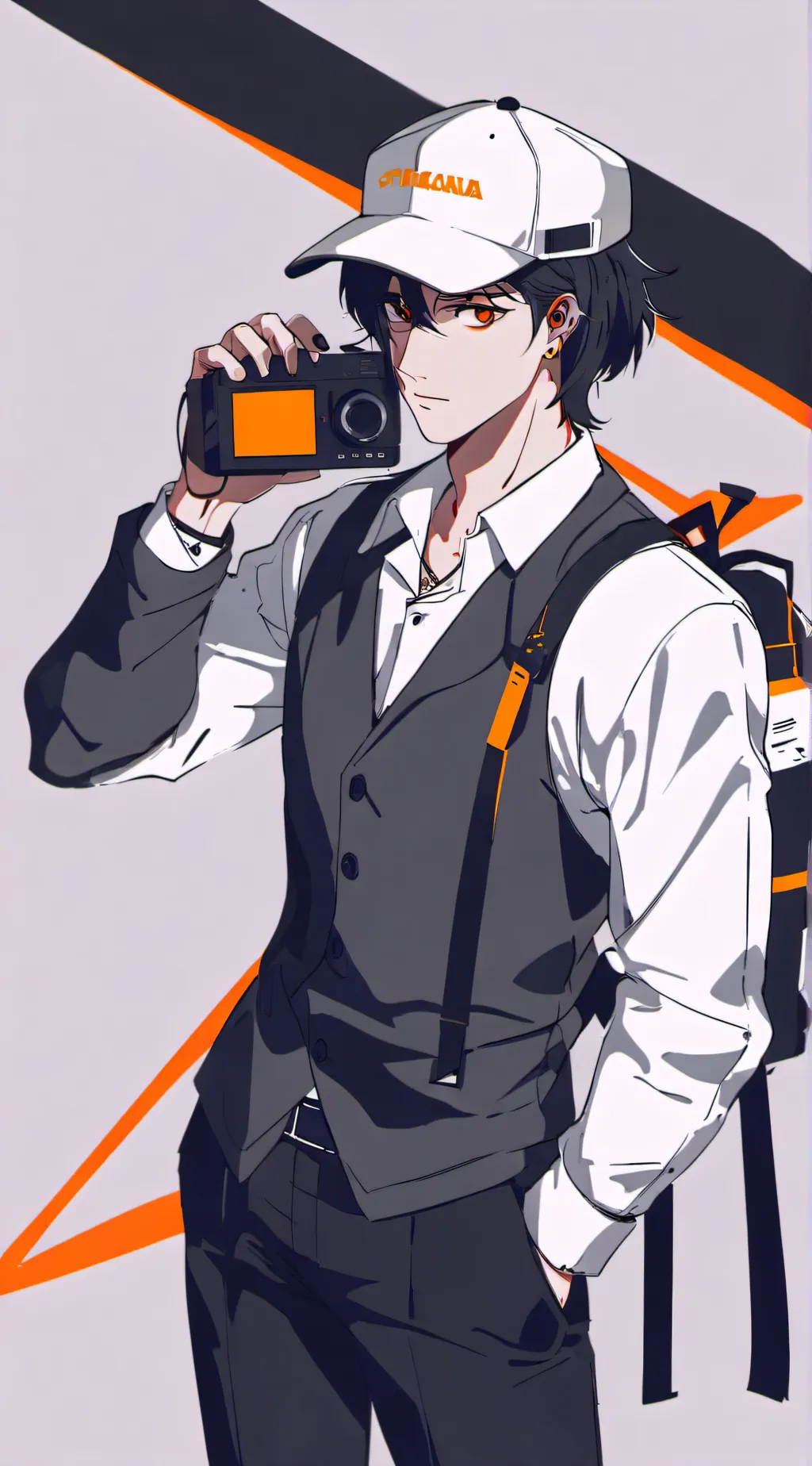 ai character: shadow tv man background