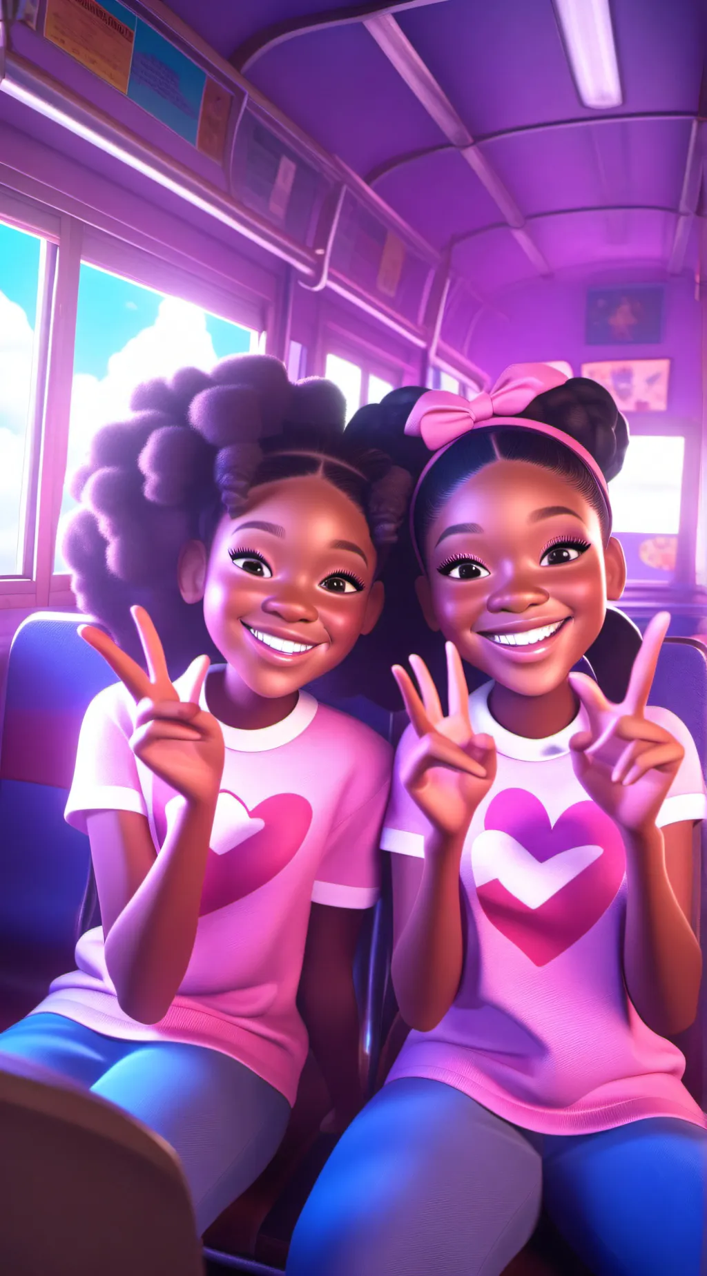 ai character: Ari and Lori  background