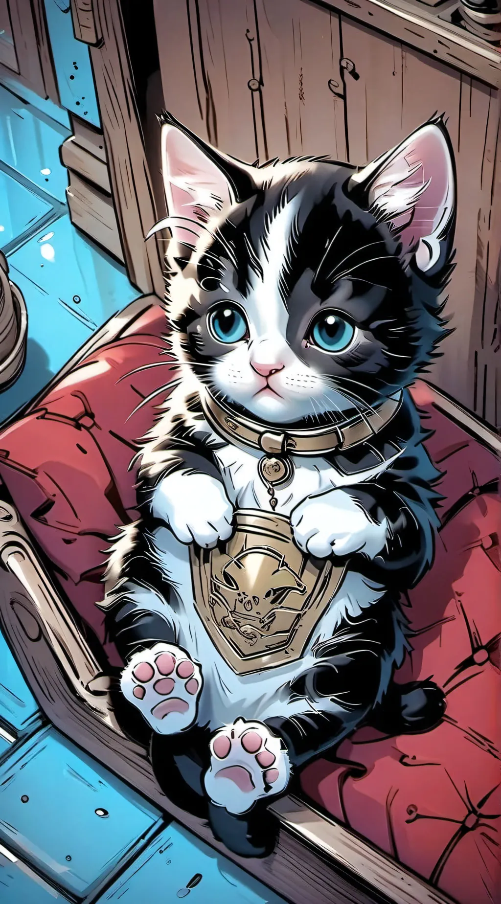 ai character: cute kitten background