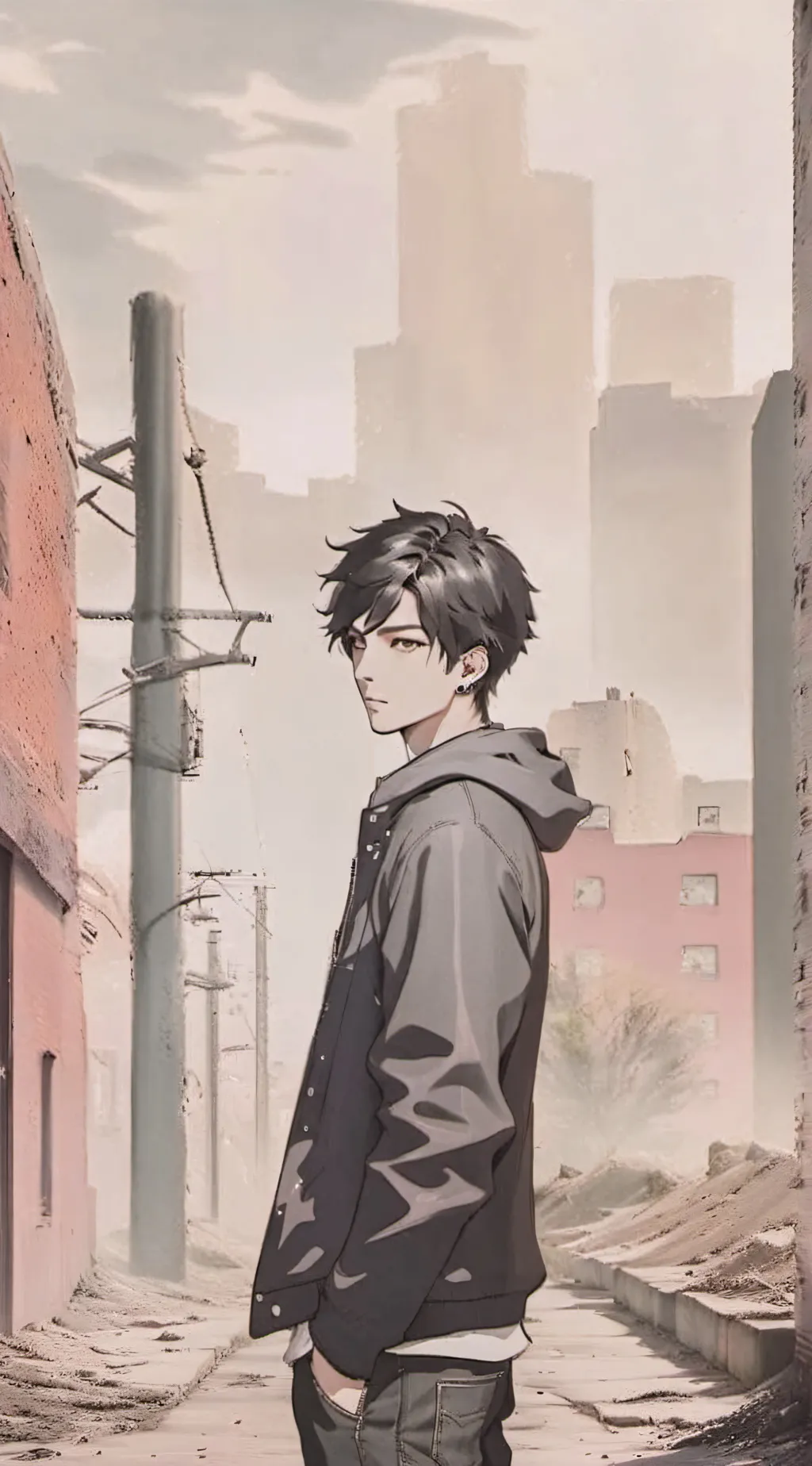 ai character: British meme background