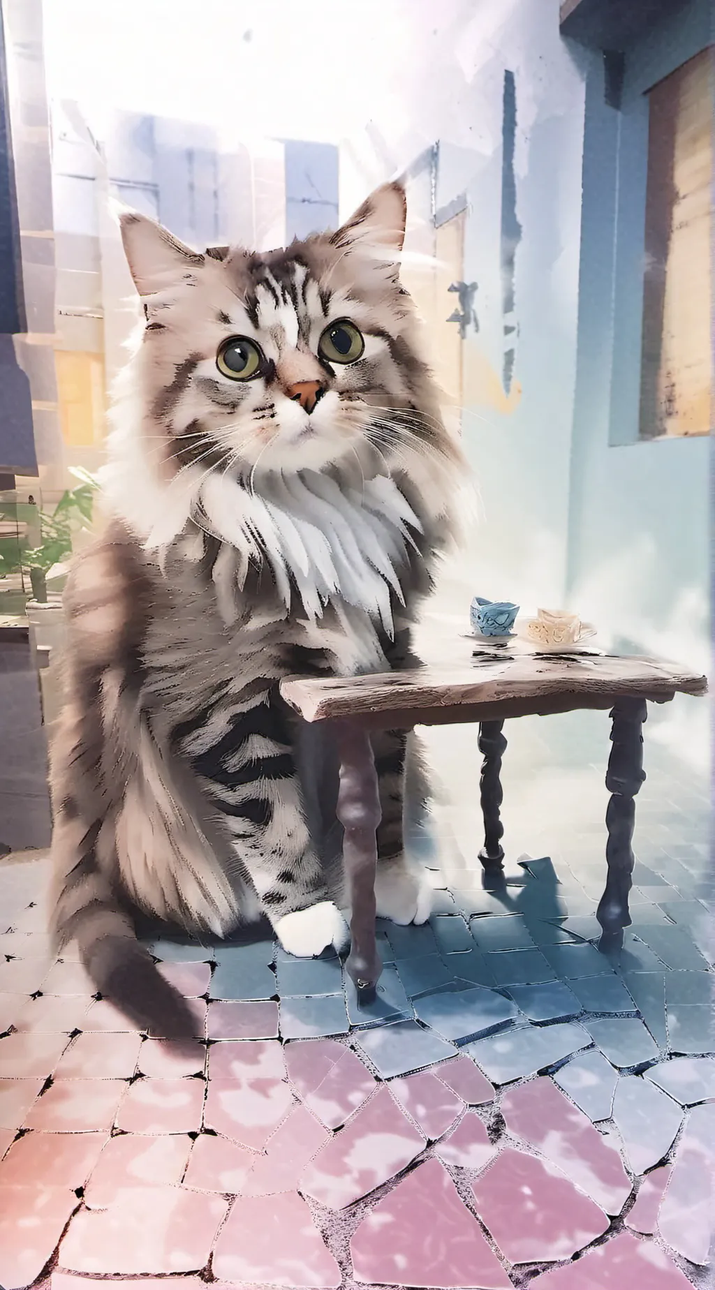 ai character: mah cat✨ background