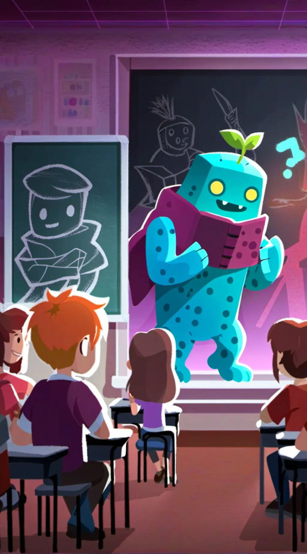 ai character: 💚Duolingo💚 background