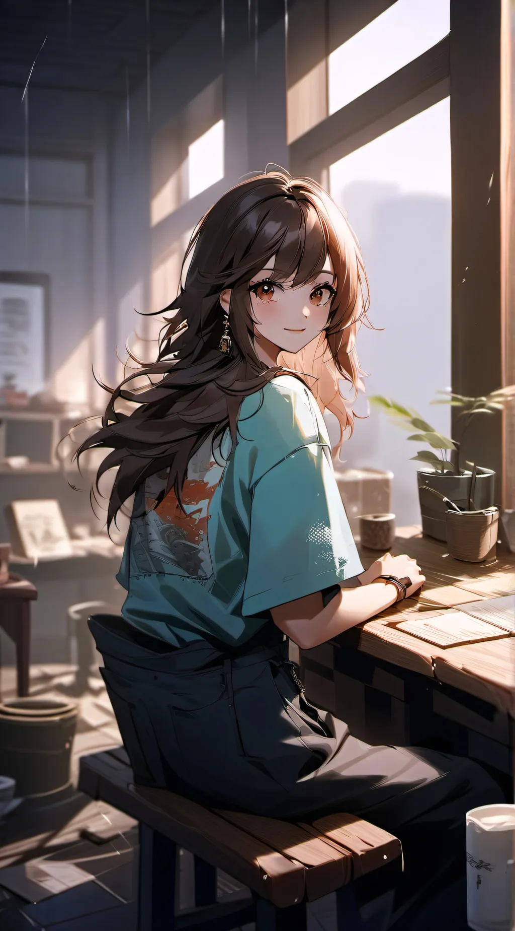 ai character: Julia McKee  background